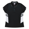 Bellevue Womens Polos Black White